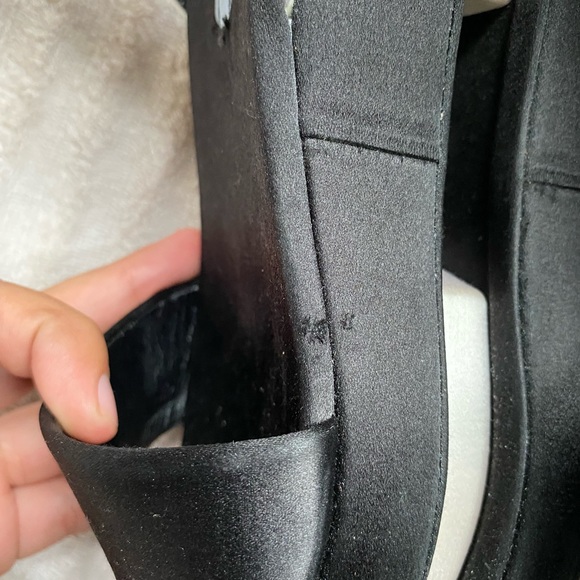 Prada double geta satin plataforms sandals white and black - Picture 10 of 12